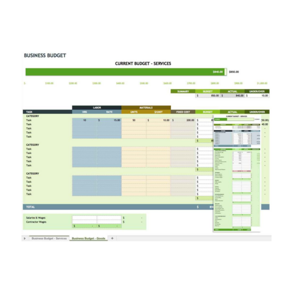 Data Collection Spreadsheet Template