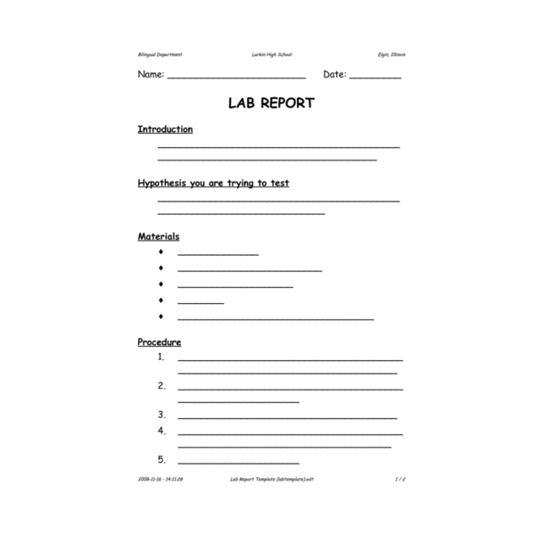 Experiment Report Template